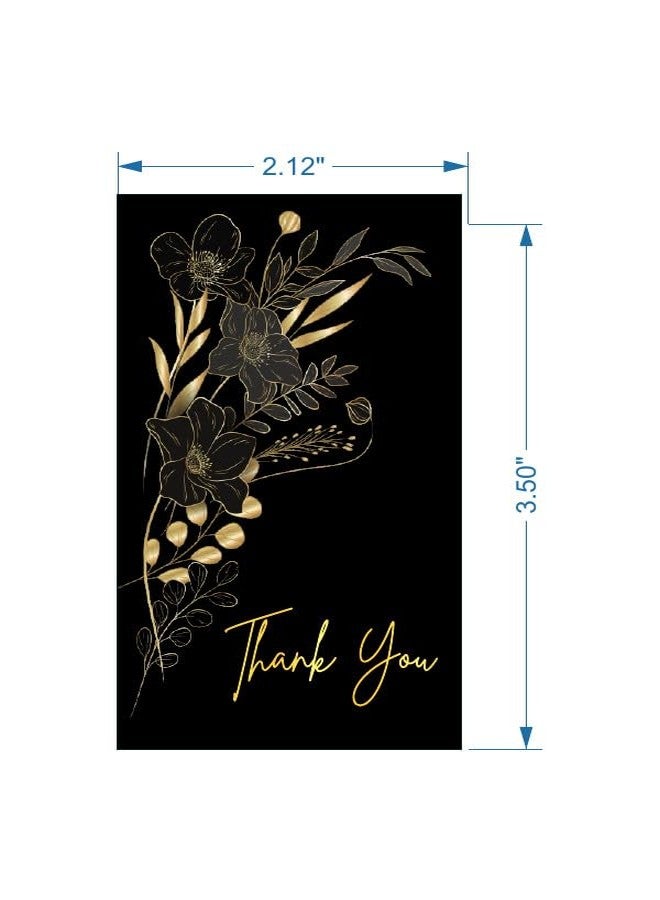 Bleus Thank You Card (Pack of 50), Size- 3.5x2 inch, One Side Blank for Notes, Elegant Greeting Cards for Gifting, Notes & Occasions, Whishing, (Floral 11) - Image 2